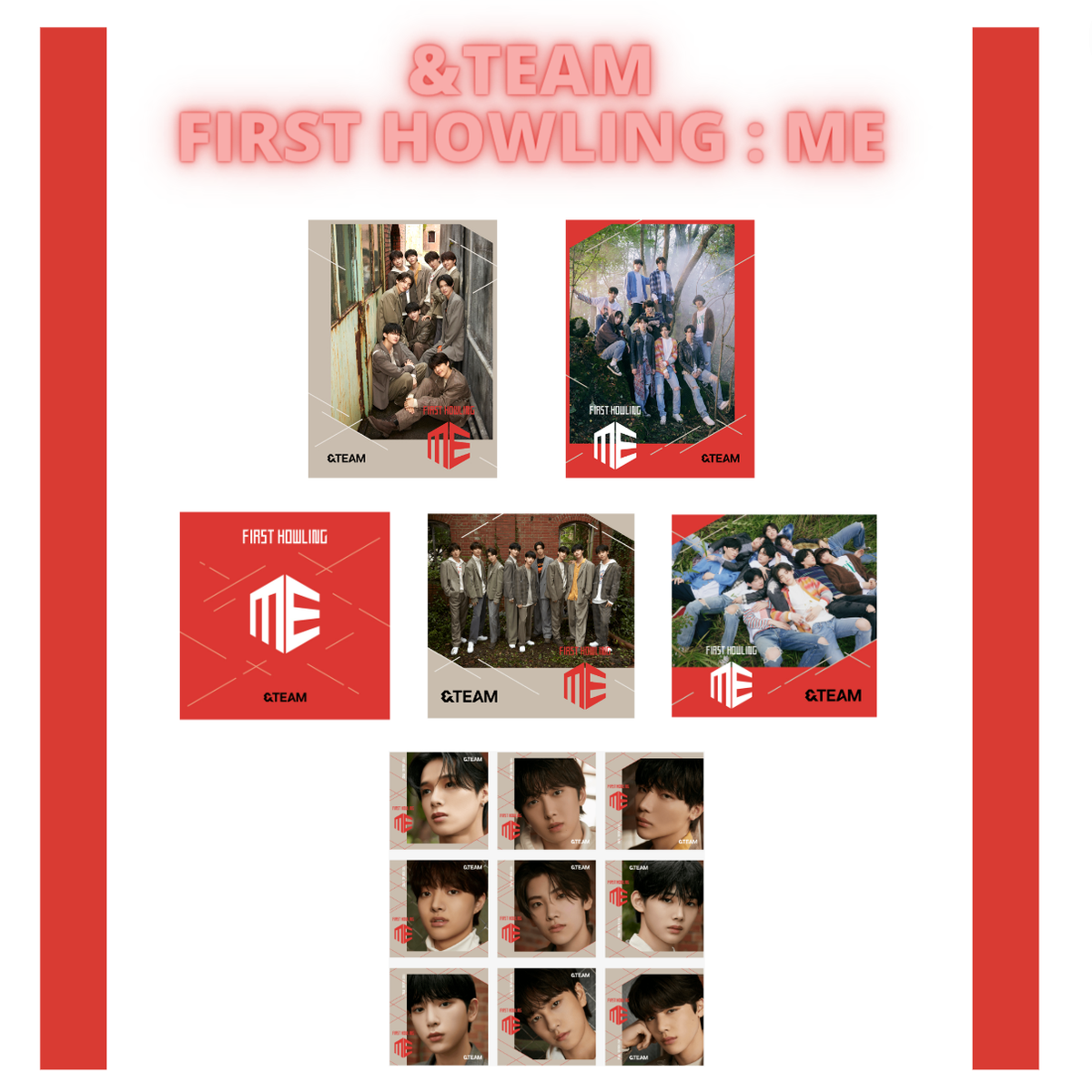 &TEAM FIRST HOWLING:ME CD DVD 特典 新品未開封 &TEAM First Howling : ME 1st CD MAXI A B Standard weverse