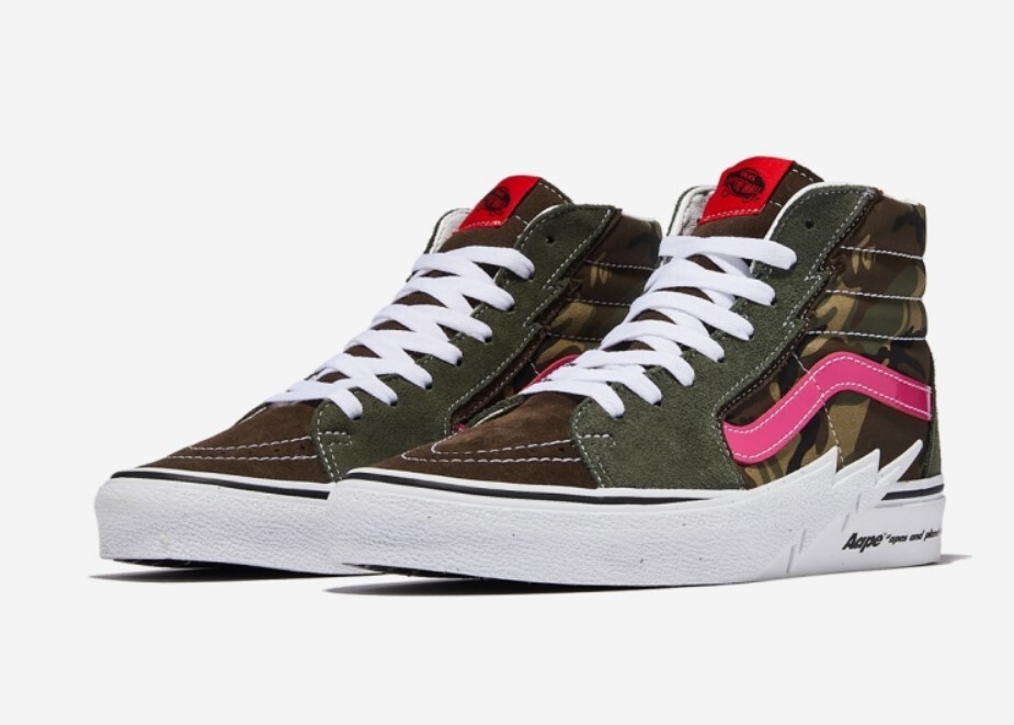 Vans X Aape SK8-Hi Bolt CAMO men's sneakers VN0A5JIVCMA | eBay