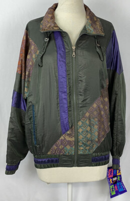 Vintage Retro Westport Ltd Women Track Jacket M Windbreaker 80s