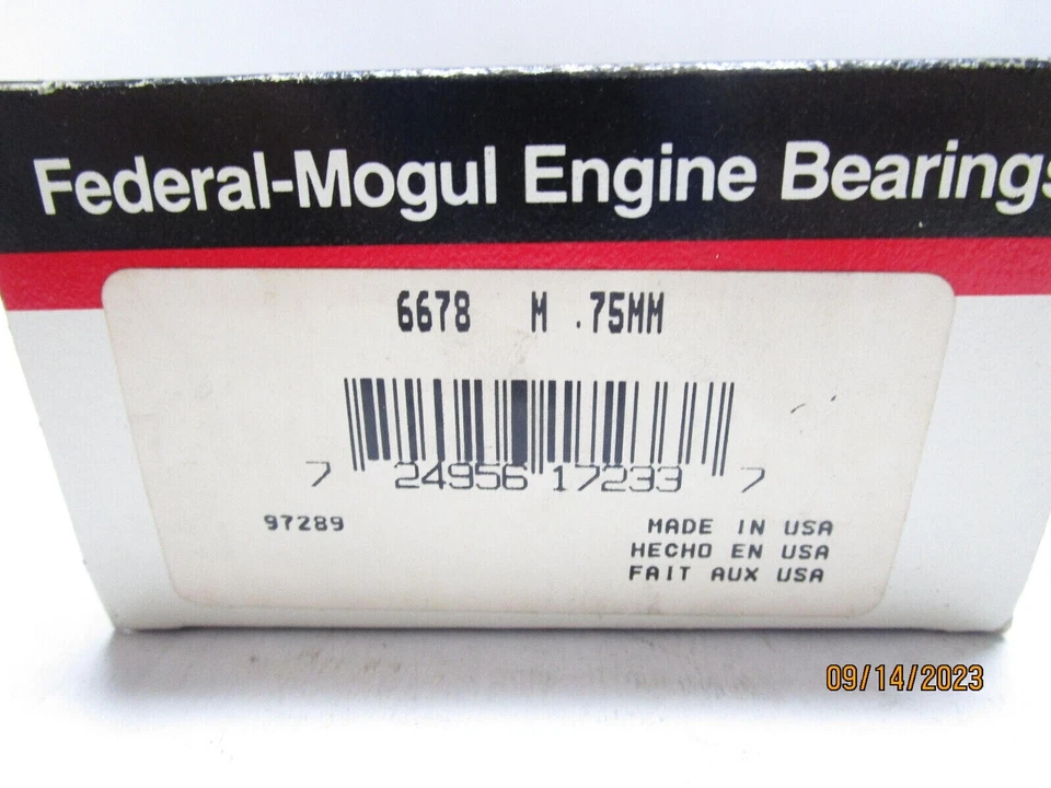Engine Crankshaft Main Bearing-Bearing Federal Mogul 6678M .75MM Foto 3 de 3