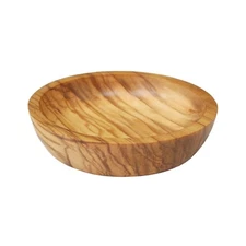 Olive Wood Dipping Bowl Round Appetizer Serving Dish 3.5 L x 3.5 W Inch