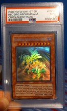 PSA 9 Yugioh Red Dragon Archfiend/Assault Mode CRMS-EN004 Ghost Rare 1st Edition