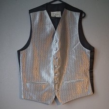 Anthony Formalwear MENS WAISTCOAT MEDIUM CHEST 18INCHES Silver
