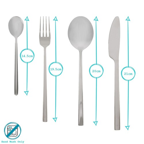 Edelstahl Besteck Set Küche Esszimmer Abendessen Messer Gabel Löffel Utensilien - Bild 2 von 30