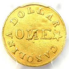1837-42 C. Bechtler Carolina Gold Dollar G$1 28G  - Certified PCGS AU Details