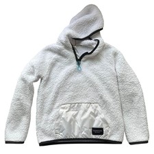 EUC Calvin Klein White Fleece Hoodie sz M 10/12