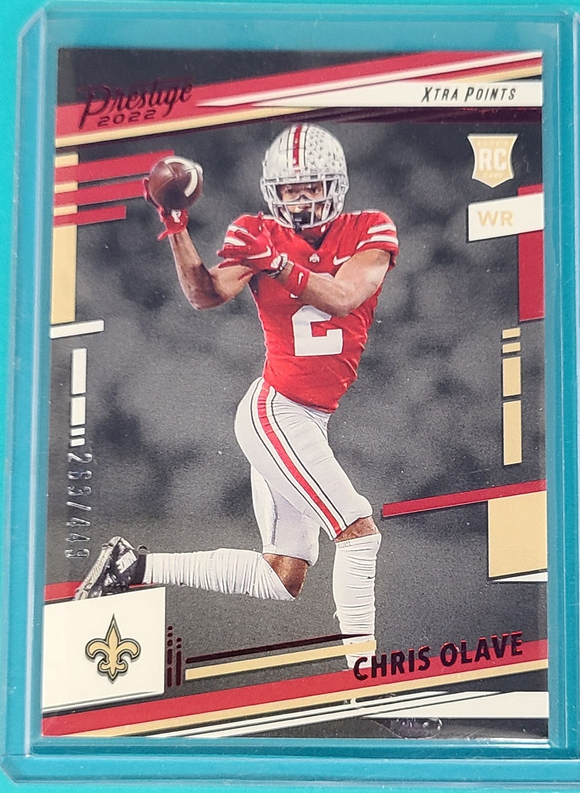 2022 Prestige Xtra Points Red /449 #310 Chris Olave  NO Saints Football Card y