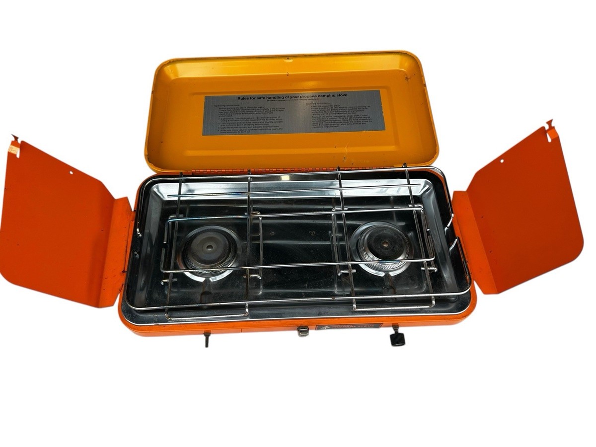 Vintage Sears Deluxe 2 920 Burner Propane Camping Stove 1970's