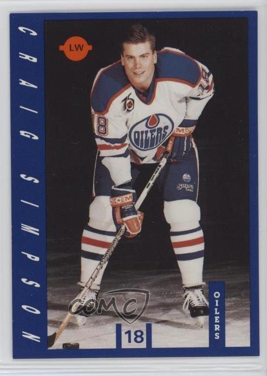 1991-92 IGA Edmonton Oilers Craig Simpson #18 0q3