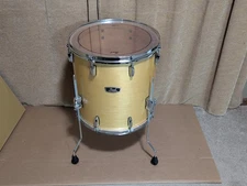 Pearl Vintage Hybrid Wood Fiberglass Floor Tom 16 x 16 Platinum Mist