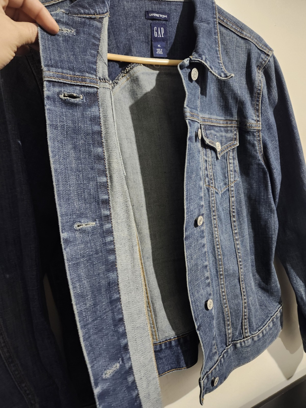 Gap Stretch Button Collared Women's Denim Jacket … - image 6