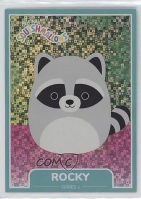 2021 Kellytoy Original Squishmallows Series 1 Holograph Rocky the Raccoon 02l5