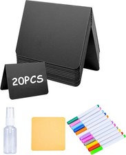20PCS Mini Chalkboard Signs Food Reusable Reserved Table Signs Food Labels