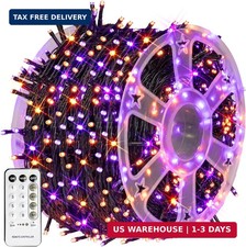 Dazzle Bright Outdoor Halloween String Lights, 1000 LED 328 FT Plug in Fairy Lig