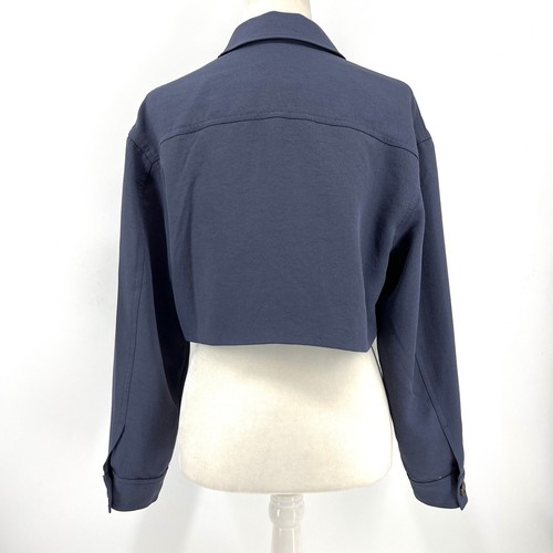 Aritzia Wilfred Little Cropped Jacket Purple Collared Polyester Women's M - Bild 3 von 10