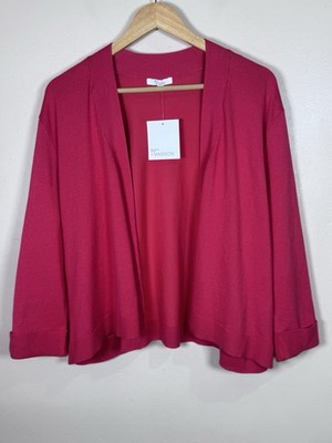 NWT 89th + Madison Womens Plus Size Cardigan 2X Pink Stretch Knit Open MSRP $69