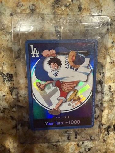 2026 ONE PIECE x Dodgers Monkey D Luffy promo CARD and HAT!