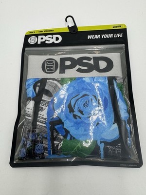 PSD Underwear Men's Rose Drippin Boxer Briefs Medium NWT