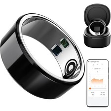 Smart Ring Sleep Fitness Tracker,Records Sleep, Heart Rate, Temperature, Bloo...