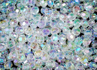 Beads 8mm Faceted Plastic Clear Rainbow 100g DIY Jewellery Making Crafts