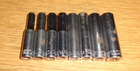 Vintage Craftsman 1/4" Drive SAE Deep Socket Set 3/16"-7/16" USA 8pc 2" long