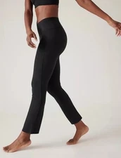Athleta XS Transcend High Rise Stash Straight Crop Pant, Black SOFT Capri Yoga