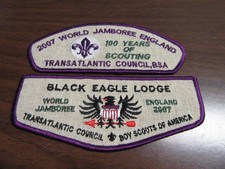Transatlantic Council 2007 World Jamboree JSP & Black Eagle 482 f12 Flap   BT3