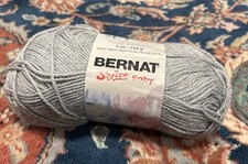 Yarnspirations Bernat Softee Baby Yarn Skein  Flannel  Gray Acrylic 5 oz