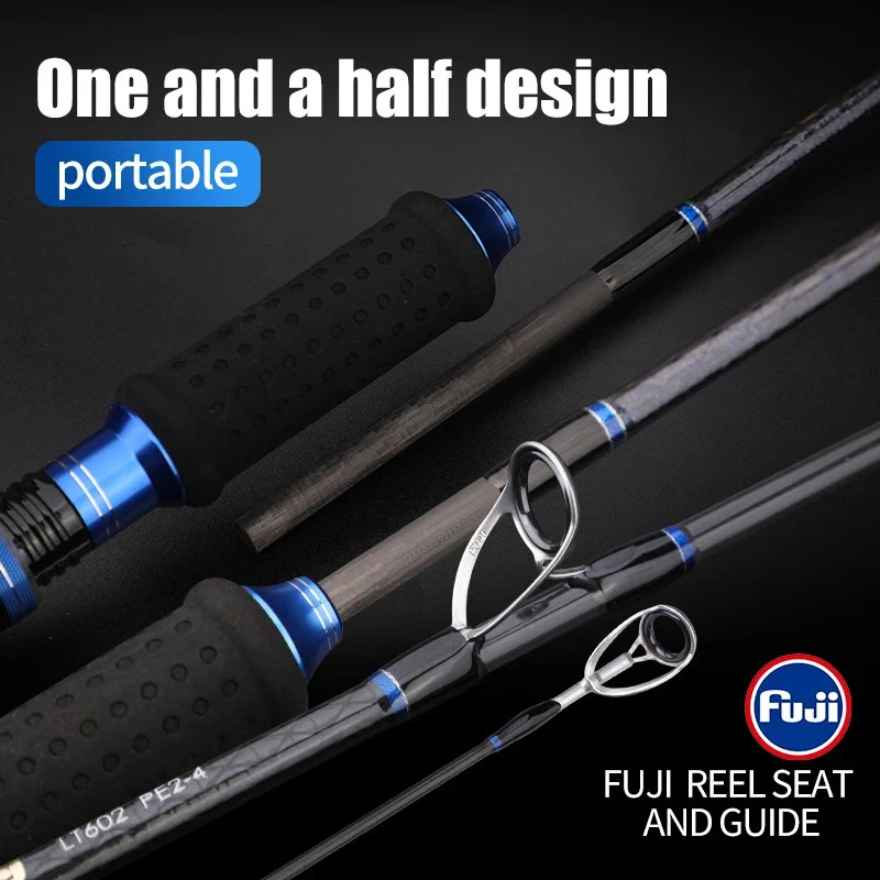 2-Section Carbon Fiber Fast Jigging Rod Saltwater Deep Sea Tuna Reel Seat
Opens in a new window or t