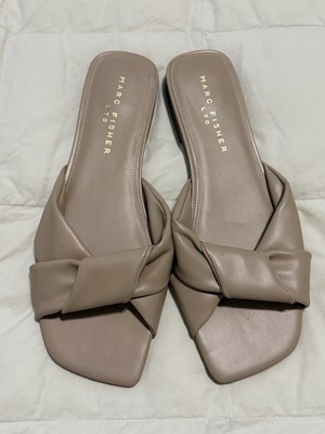 Marc Fisher Mayson Knot Women's Flat Slip-on Sandels - Size 9.5 EUC