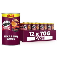 Pringles Texas BBQ Snacking Crisps 12 x 70g