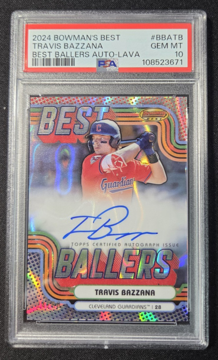 🔥⚾ 2024 Bowman’s Best Travis Bazzana Ballers Lava Refractor Auto /50 PSA 10 Gem