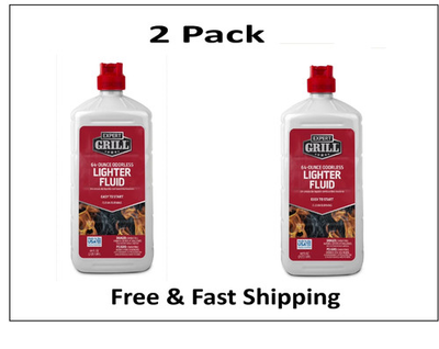 #ad Expert Grill Charcoal Lighter Fluid Premium Odorless Lighter Fuel 64 Oz 2 Pack $14.89