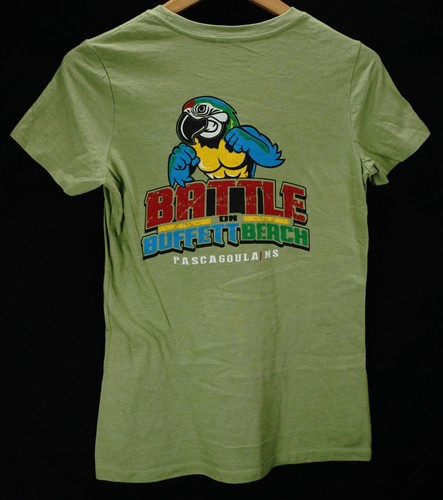 BATTLE ON BUFFETT BEACH T SHIRT TEE PASCAGOULA MIS MISSISSIPPI PARROTHEAD S SM - Picture 2 of 5