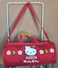 VTG 90S HELLO KITTY RED TRAVEL DUFFLE BAG SANRIO LUGGAGE OVERNIGHT CARRY ON BAG