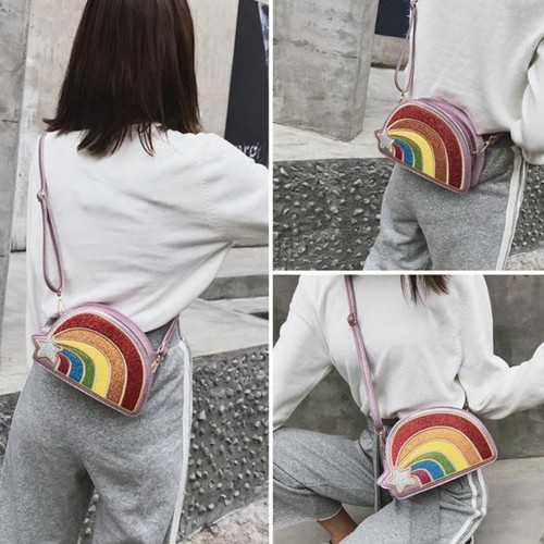 Bolso Cuadrado Pequeño Arco Iris Personalidad Literaria Wil1522 - Imagen 5 de 7