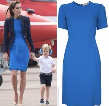 Stella McCartney 'Ridley' Stretch Cady Dress in Blue - ASO Kate Royal - IT40/US4