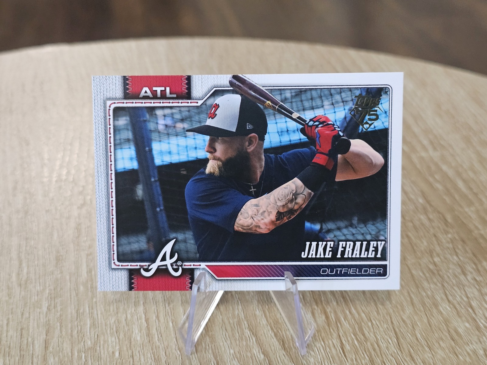 2026 Topps Series 1 Jake Fraley Golden Mirror Image SSP #323 Atlanta Braves