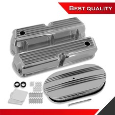 Aluminum Polished Valve Covers Suit Ford Sbf 289 351 1962-1990 15 Air Cleaner