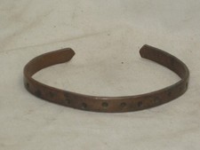 vintage copper bracelet hammered circle detailed cuff