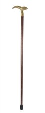 Vintage Cane Walking Stick with Brass Crayfish Handle Very Unusual