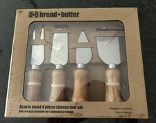 Bread and Butter Knife 4 Piece Set - Acacia Wood