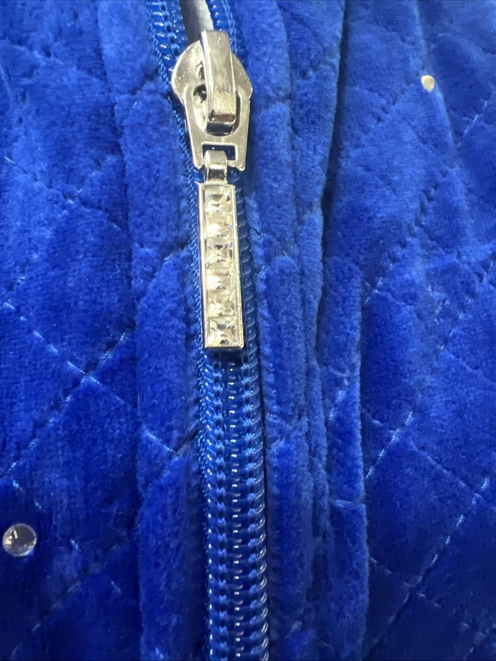 Chaqueta y pantalones de terciopelo Quacker Factory pedrería cremallera talla L Cottagecore Foto 4 de 4