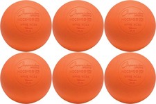 Champion Sports Official Size Rubber Lacrosse Ball, Orange 6-Pack 