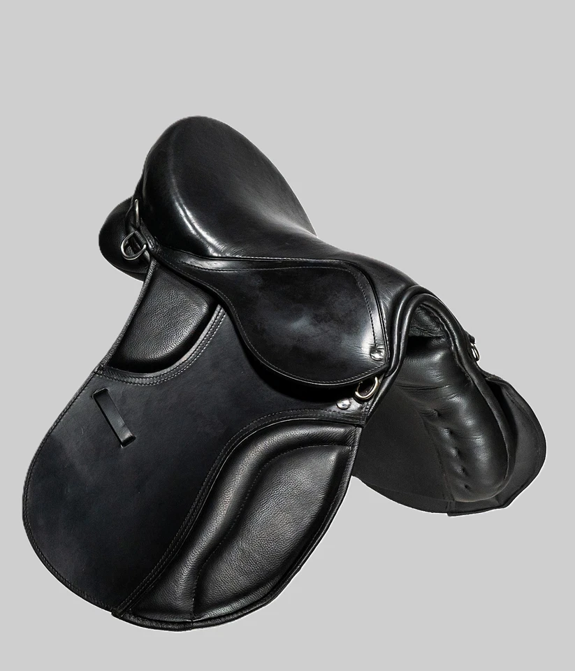 Leather Horse Treeless Saddle Black General Purpose Size 14 15 16 and 17 Seat - Image 2 of 4