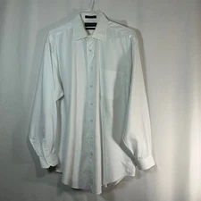 Daniel Cremieux Collection Men's White Long Sleeve Richard Dress Shirt 16 1/2 35