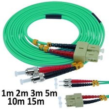 1m-15m SC to ST 10Gbps OM3 Duplex 50/125 Fiber Optic Optical Patch Cable Cord