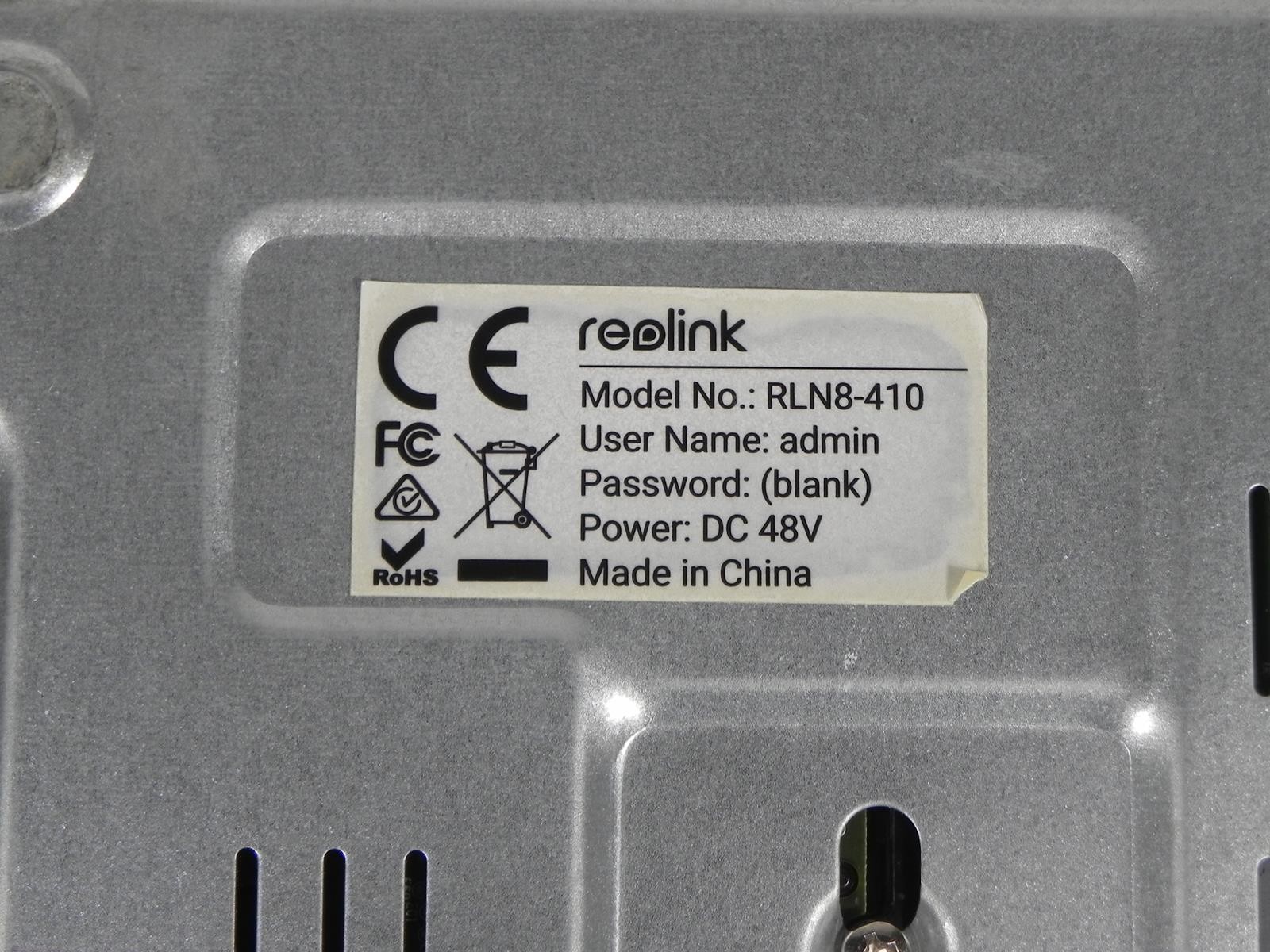 Reolink RLN8-410 PoE Network Video Recorder +2TB Storage