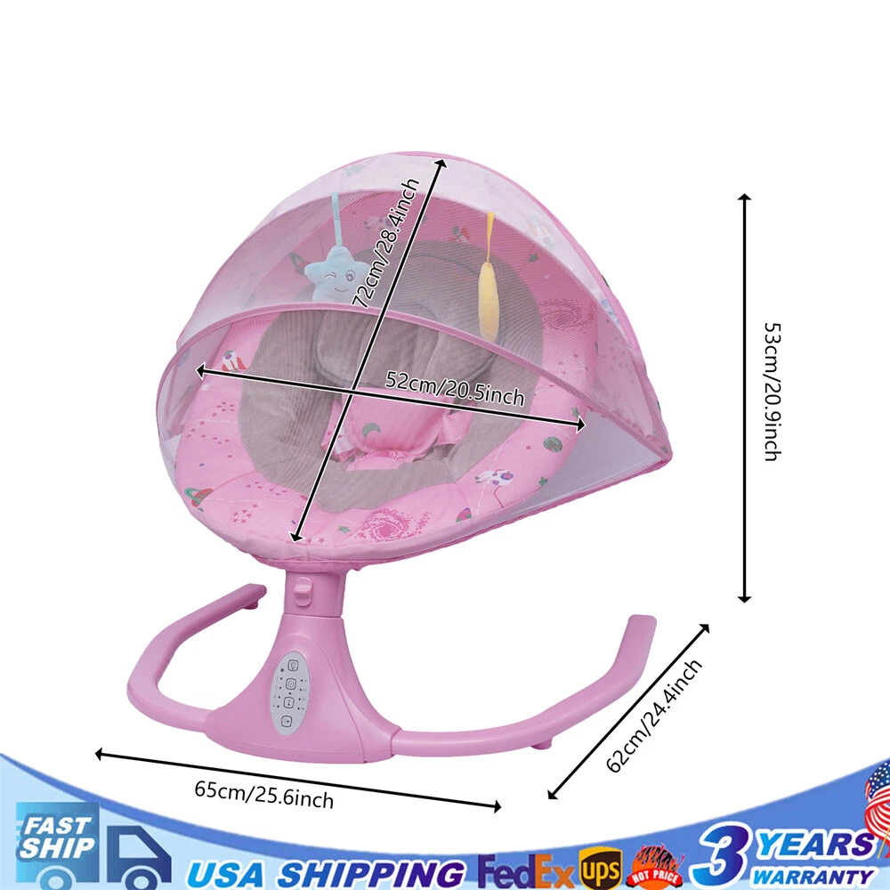 Electric Baby Bouncer Seat Swing Cradle Rocker Chair Music born Infant Remote.