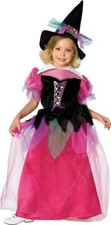 Rainbow Witch Sorceress Wizard Fancy Dress Up Halloween Toddler Child Costume